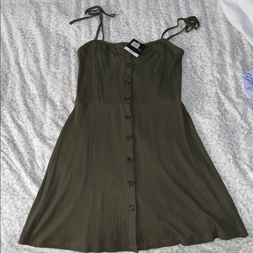 Green dress Topshop